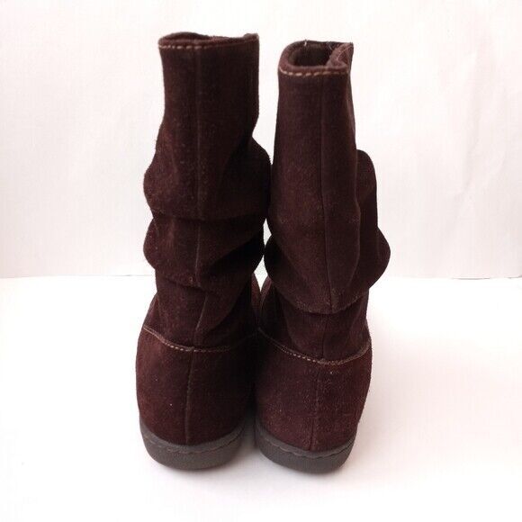 Bjorndal Jennifer Suede Boots Size 10 Women's Brown Leather Slouch Pull On - Picture 6 of 7